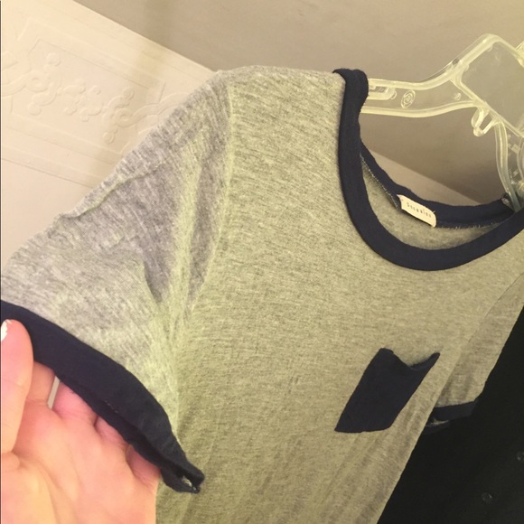 Grey with Navy Blue lining Top - Picture 4 of 7
